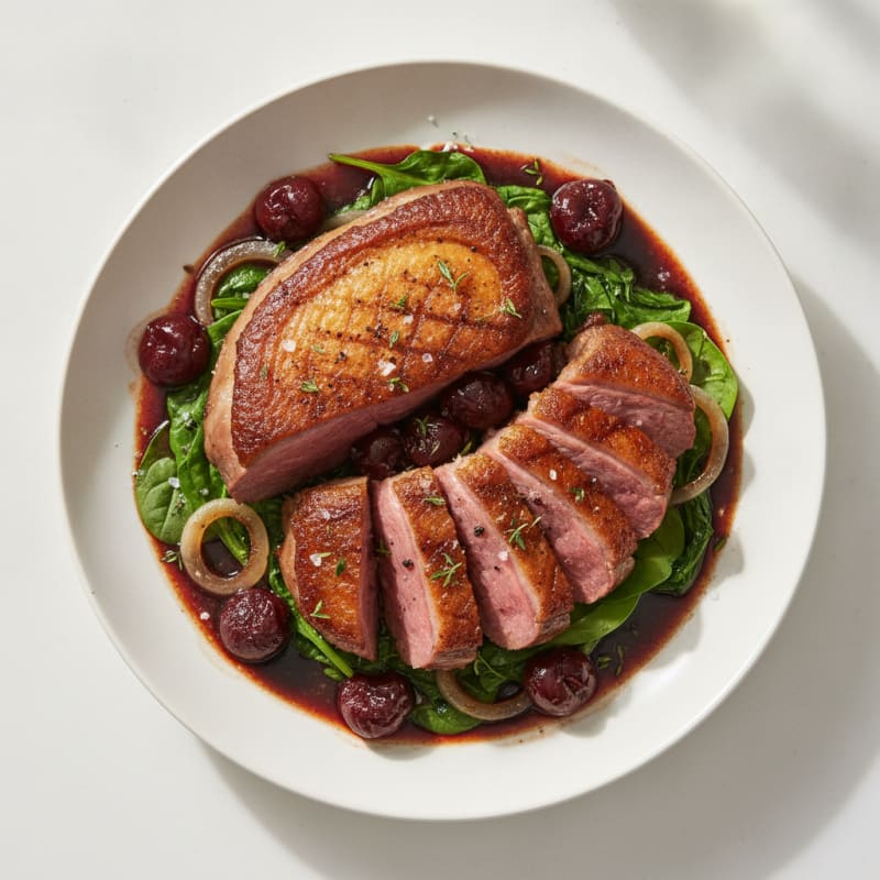 Pan-Seared Duck Breast with Cherry Glaze