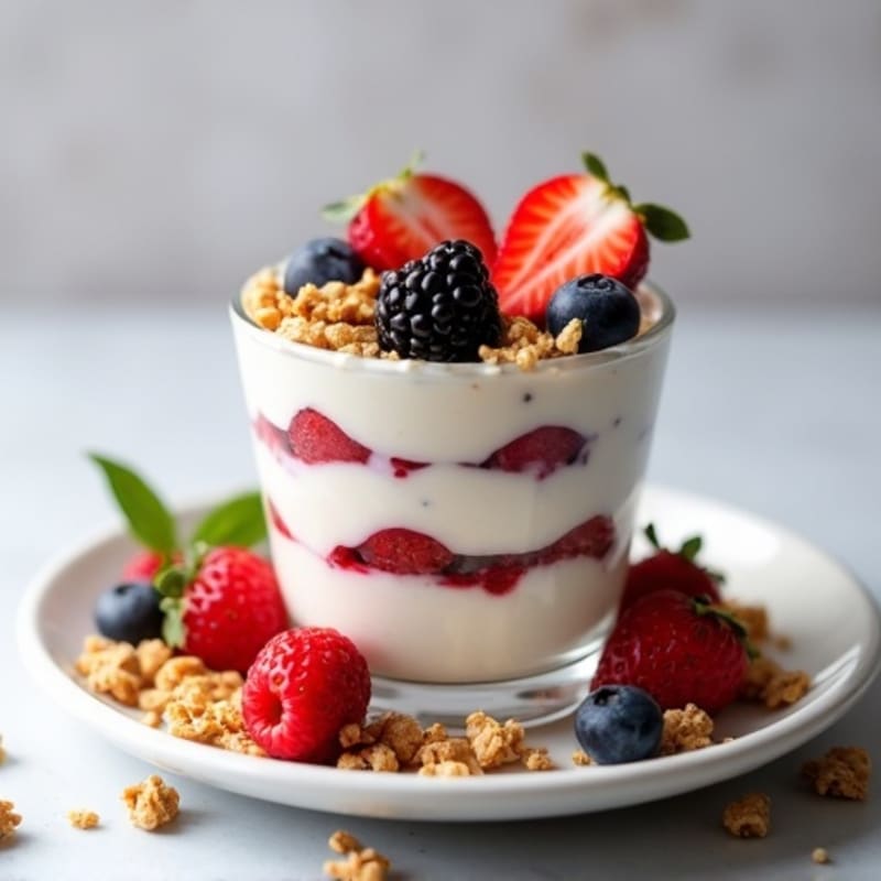 Creamy Greek Yogurt Protein Parfait with Berries