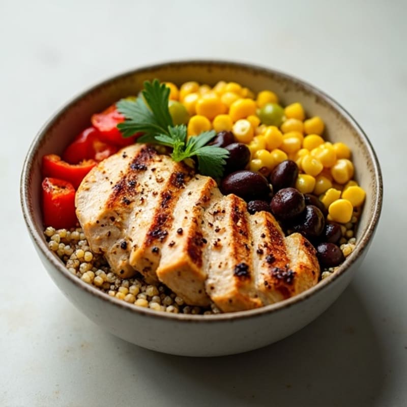 Cilantro-Lime Black Bean Bowl with Roasted Corn