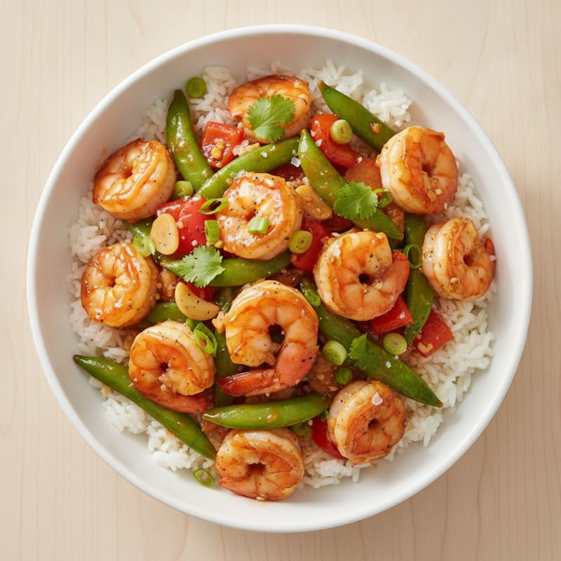 Thai Chili Shrimp and Rice Bowl