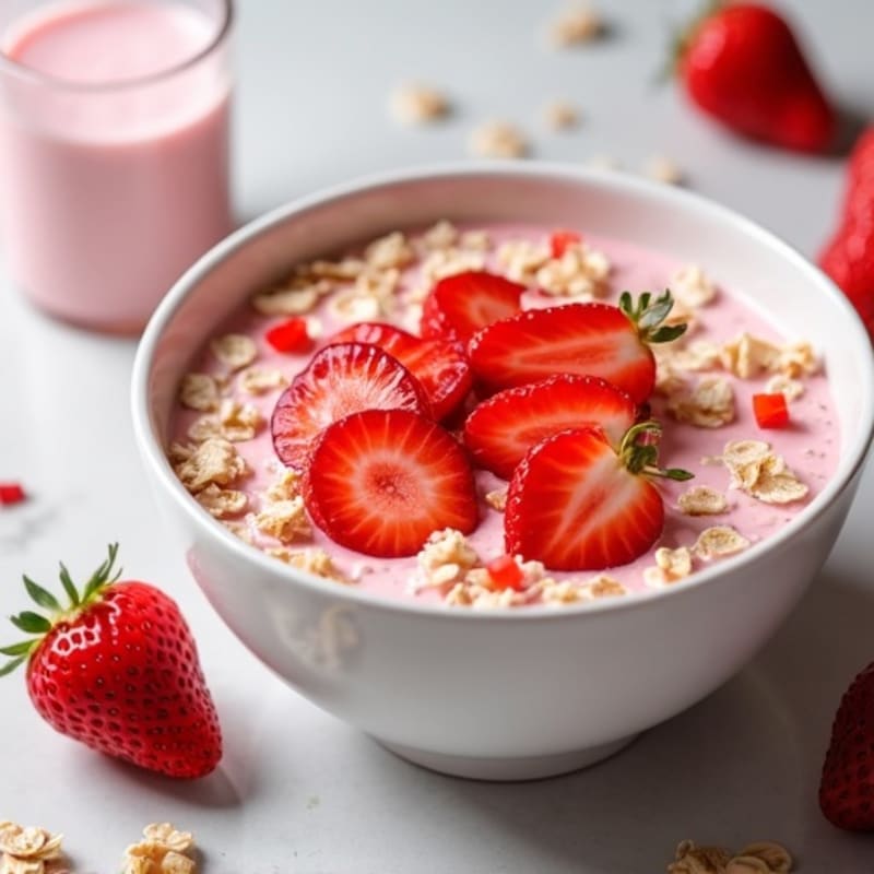 Creamy Strawberry Protein Oats