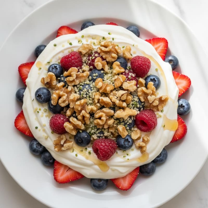 Greek Yogurt Protein Parfait with Mixed Berries