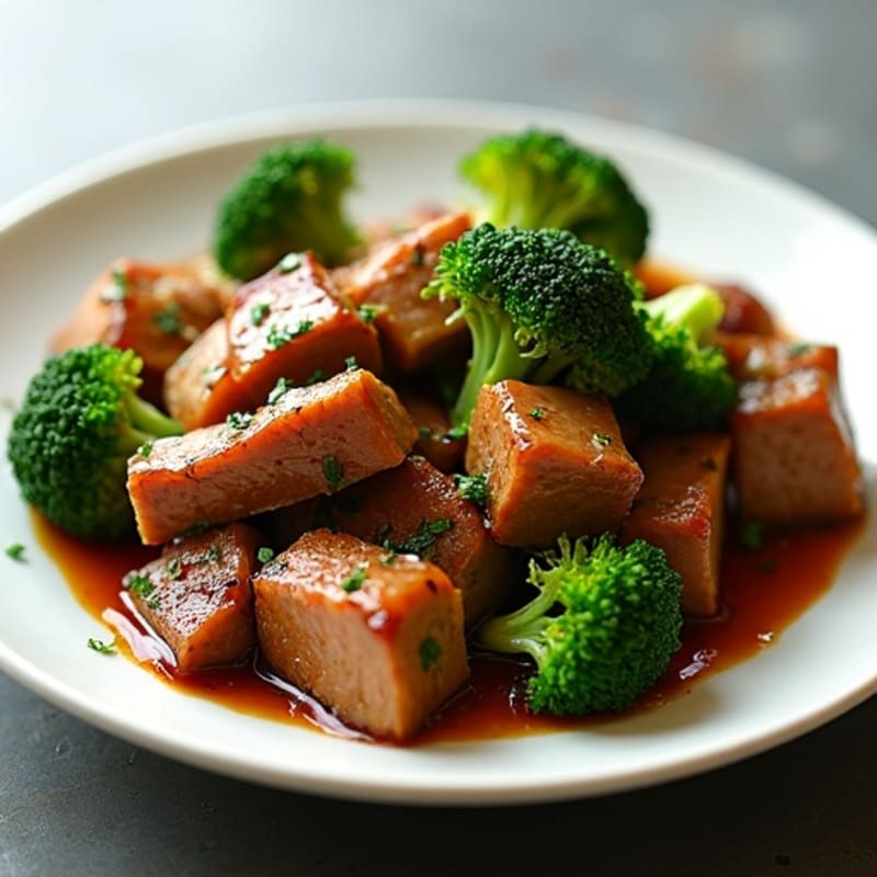 Garlic Ginger Beef and Crispy Broccoli Stir-Fry