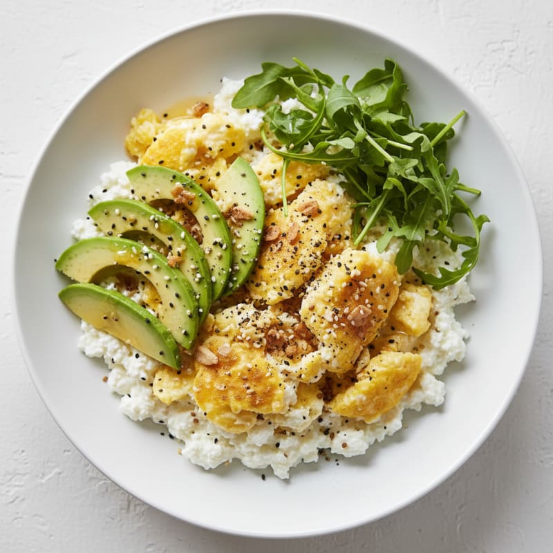 Protein-Packed Avocado and Cottage Cheese Egg Bowl