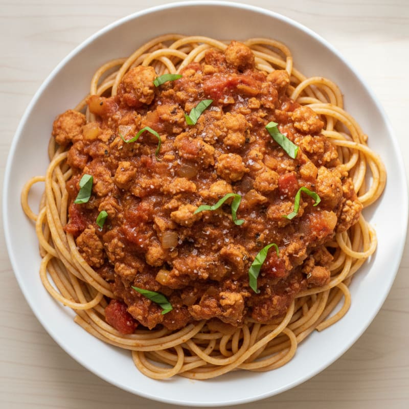 Classic Spaghetti with Lean Turkey Marinara