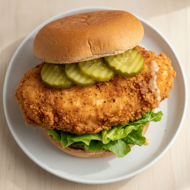 Buttermilk Fried Chicken Sandwich with Pickles
