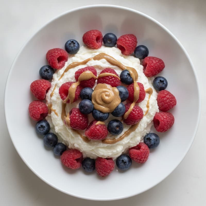 Silky Greek Yogurt Protein Mousse with Berries
