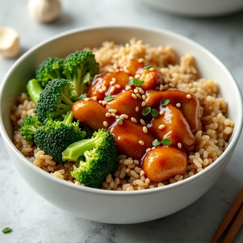 Sticky Ginger-Garlic Teriyaki Chicken Bowl