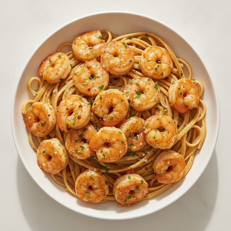 Garlic Butter Shrimp Scampi with Linguine