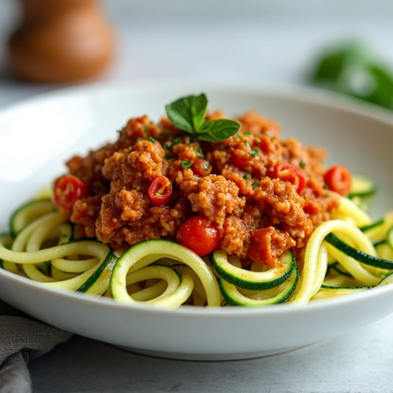 Protein-Packed Turkey Bolognese with Zucchini Noodles
