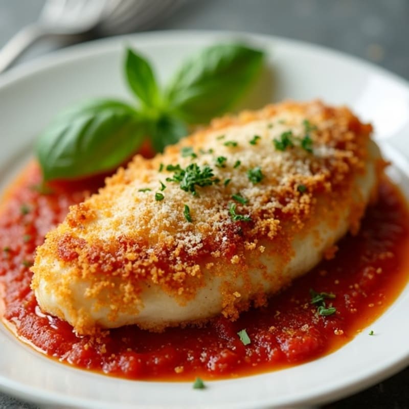 Crispy Baked Chicken Parmesan with Fresh Herbs