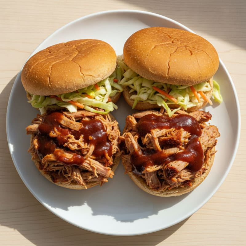 Slow-Cooked BBQ Pulled Pork Sandwiches