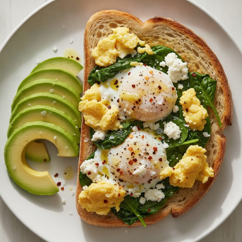 High-Protein Savory Scramble with Sourdough