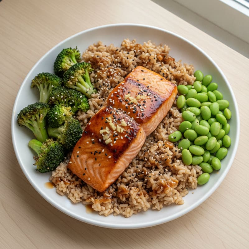 Teriyaki Glazed Salmon Bowl