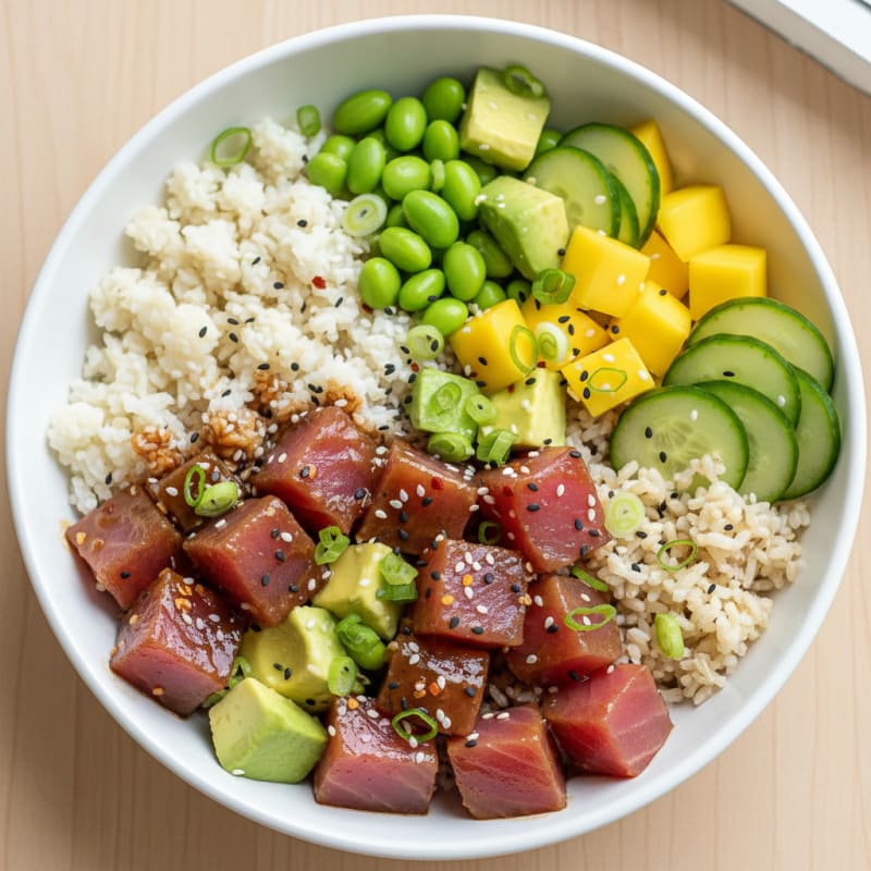 Zesty Hawaiian Tuna Poke Bowl