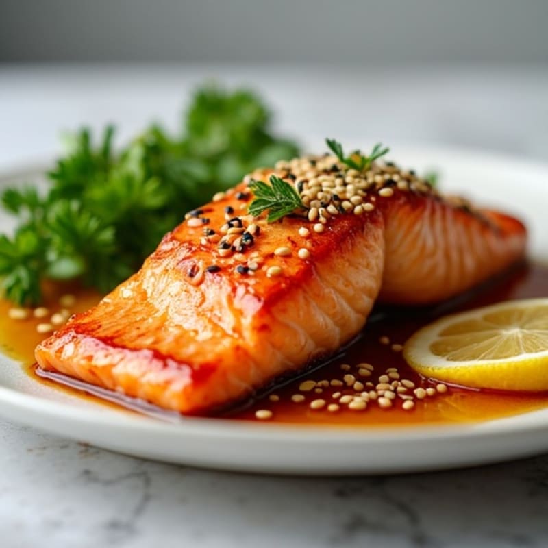 Ginger-Honey Glazed Salmon with Sesame