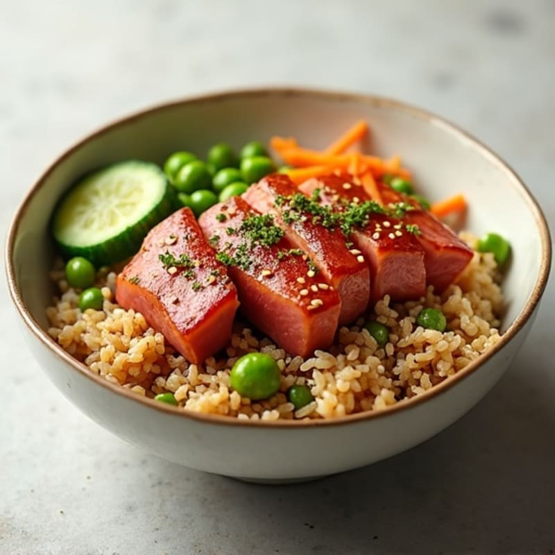 Sesame-Ginger Seared Tuna Rice Bowl