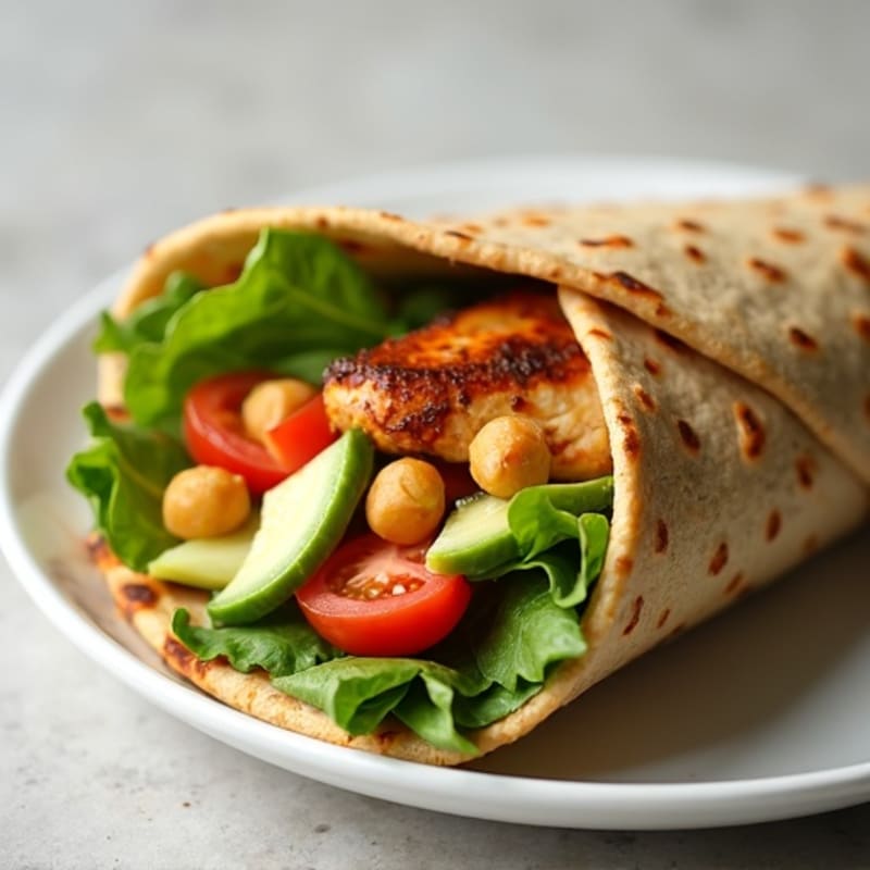 Fresh Veggie Hummus Wrap