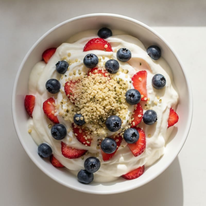 Silky Greek Yogurt Protein Parfait with Berries