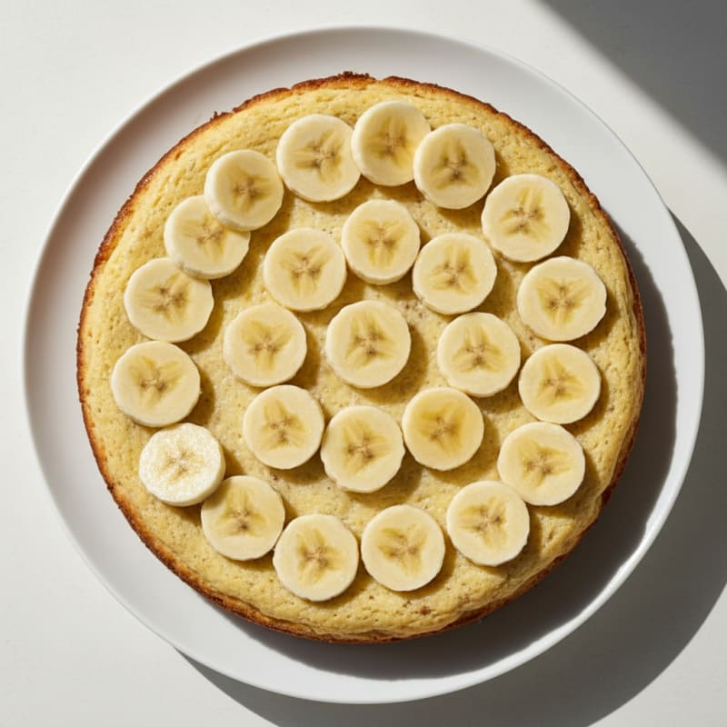 Creamy Greek Yogurt Protein Cheesecake with Sliced Bananas