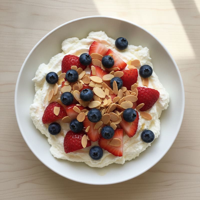 Greek Yogurt Protein Mousse with Fresh Berries