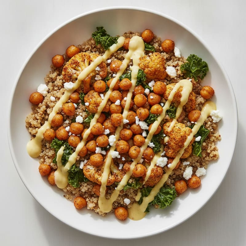 Roasted Vegetable and Chickpea Bowl