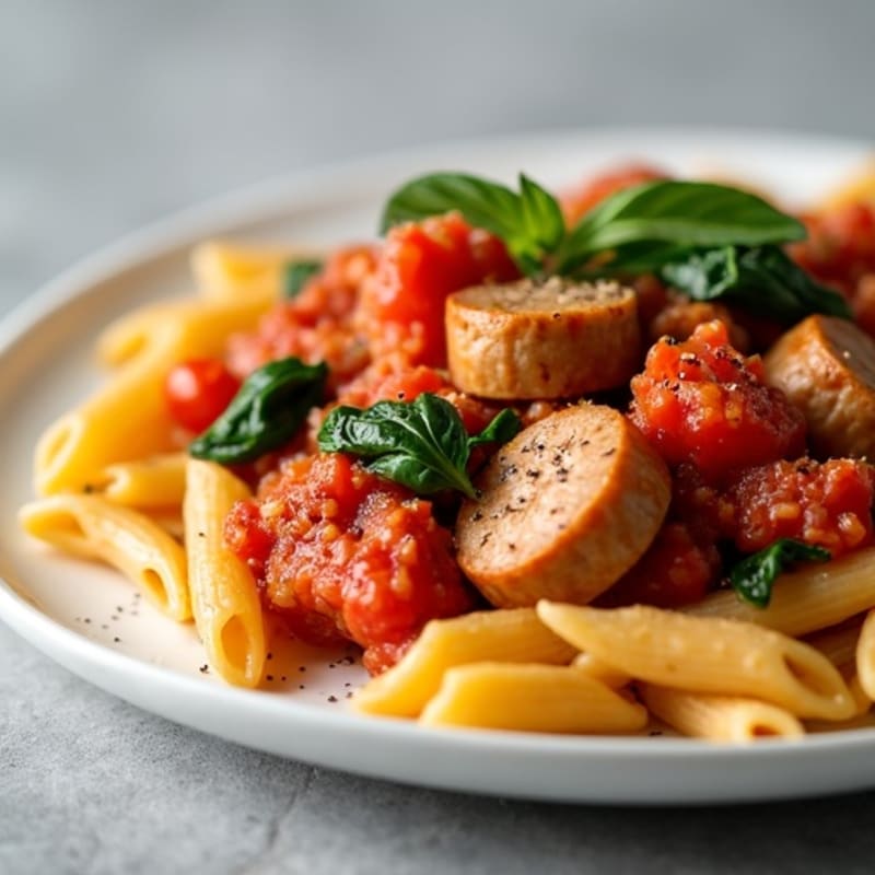 Hearty Lean Turkey Sausage Ragu with Whole Wheat Pasta