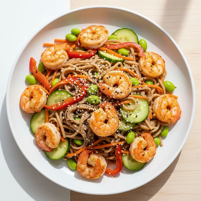 Zesty Ginger-Sesame Soba Noodle Salad