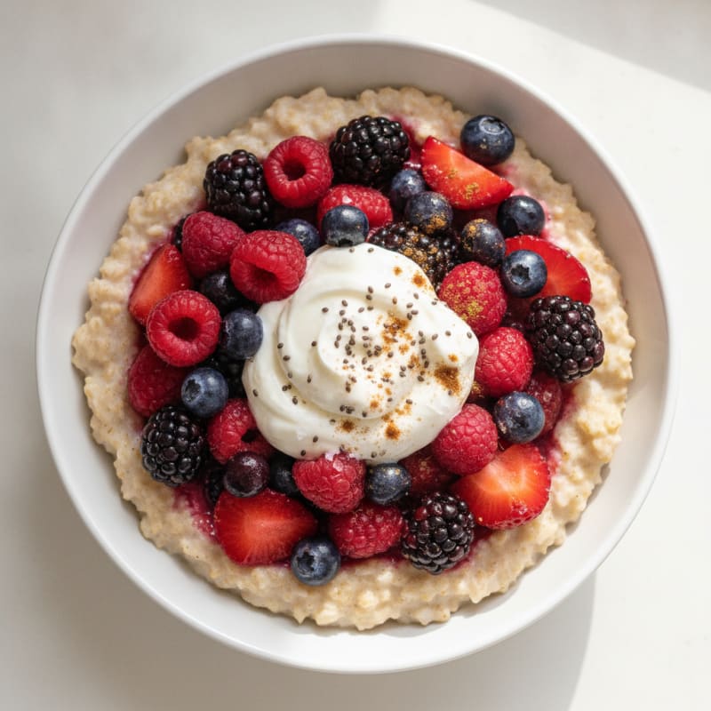 Warm Berry Breakfast Porridge