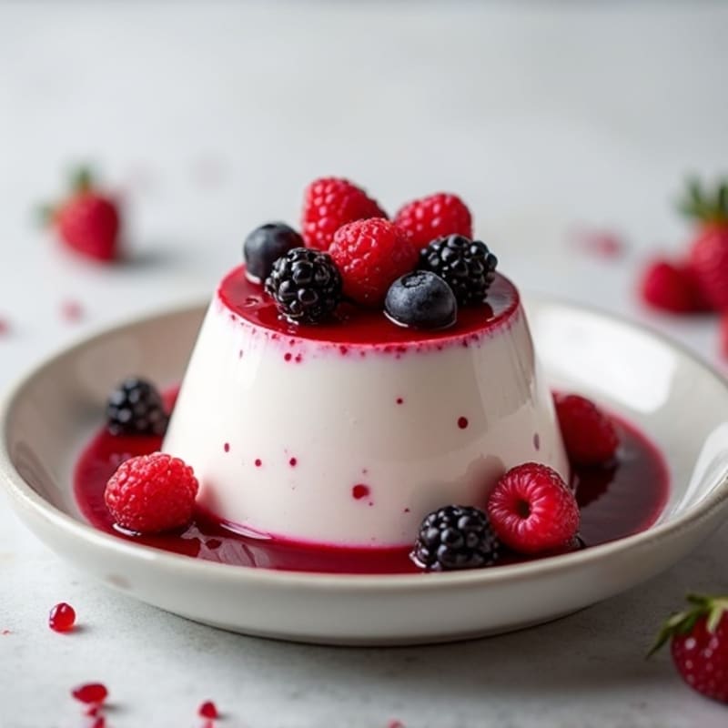 Silky Greek Yogurt Protein Mousse with Mixed Berries