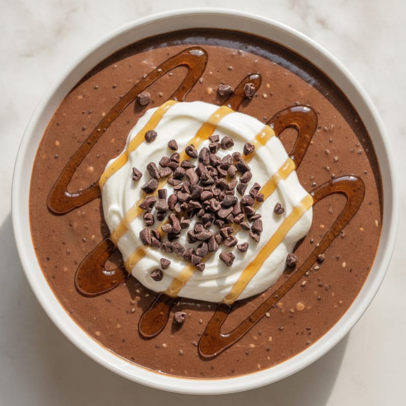 Silky Chocolate Protein Pudding with Greek Yogurt