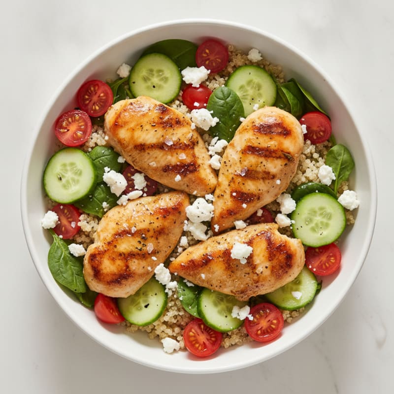 Lemon Herb Chicken and Quinoa Power Bowl