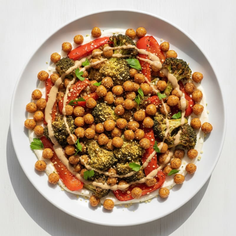 Roasted Vegetable and Chickpea Bowl
