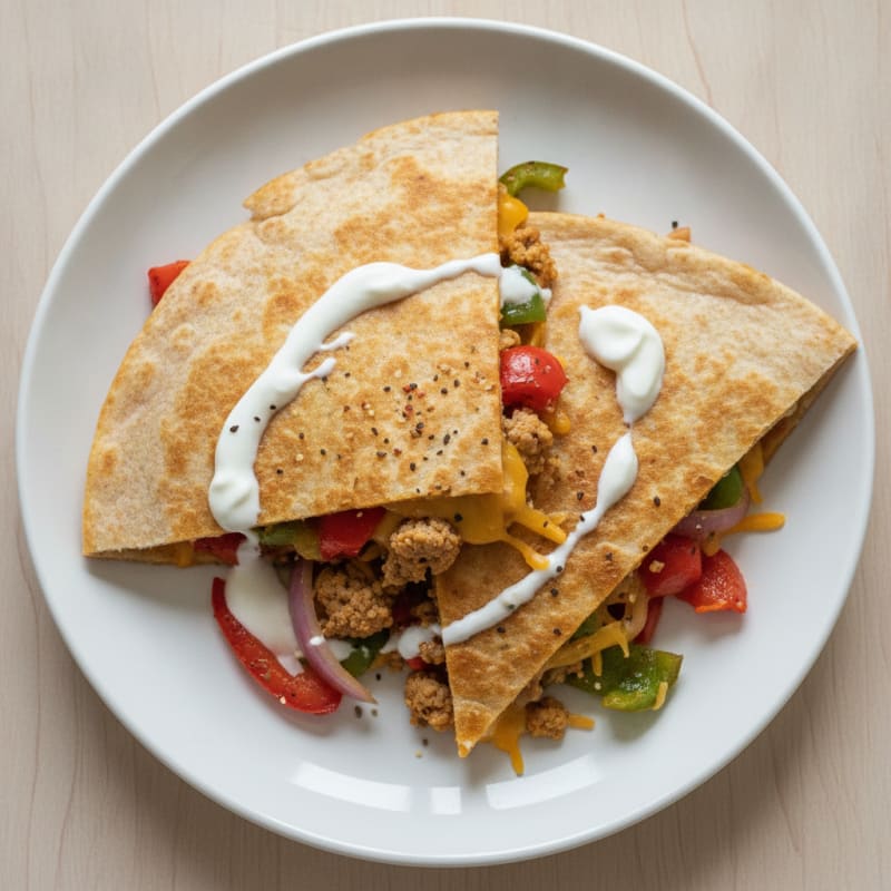 Ground Turkey and Pepper Quesadillas