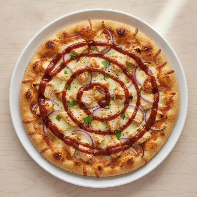High-Protein BBQ Chicken Pizza with Red Onion