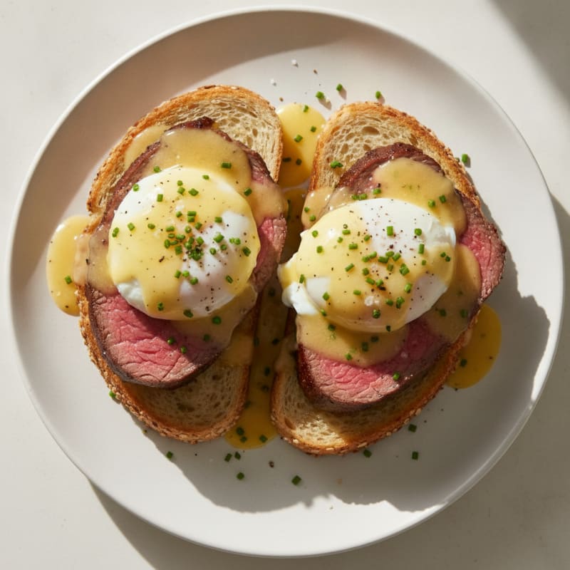 Steak and Eggs Benedict with Hollandaise