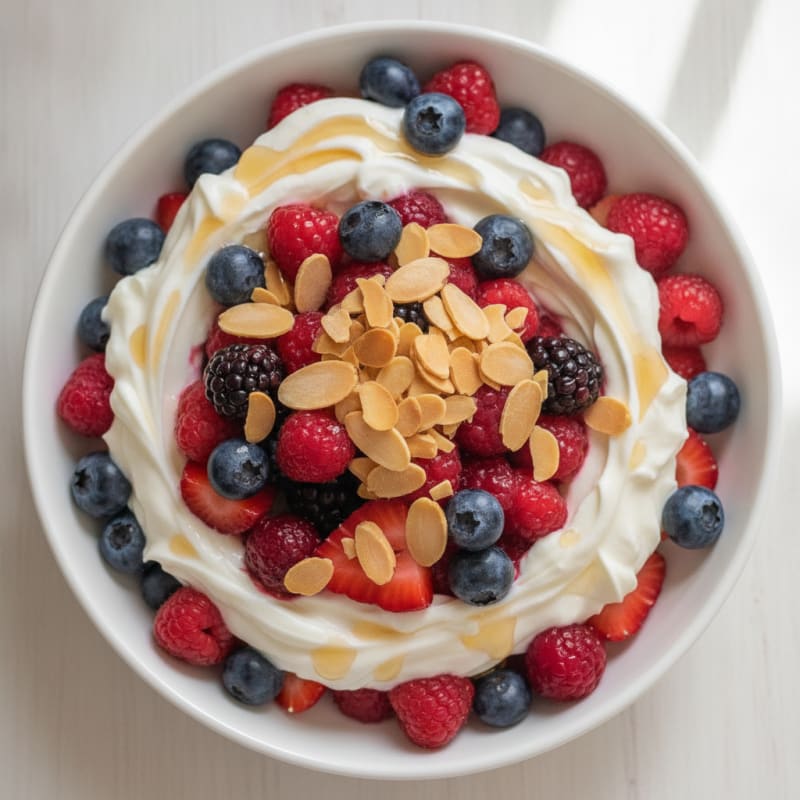 Creamy Greek Yogurt Protein Parfait with Mixed Berries