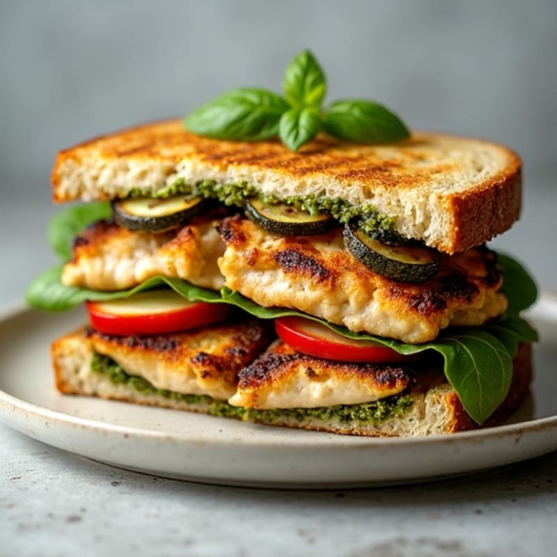Herb-Roasted Vegetable Pesto Panini
