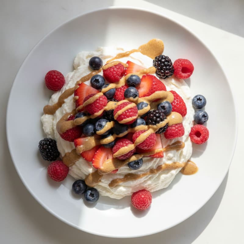 Silky Greek Yogurt Protein Mousse with Mixed Berries