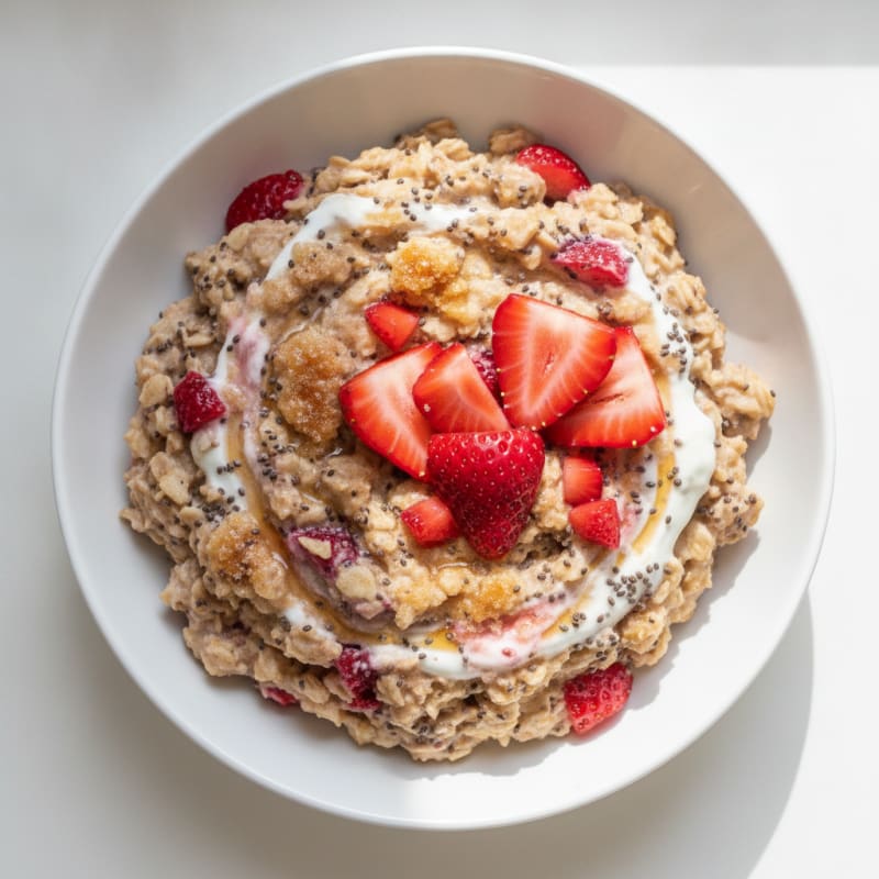 Strawberry Shortcake Overnight Oats