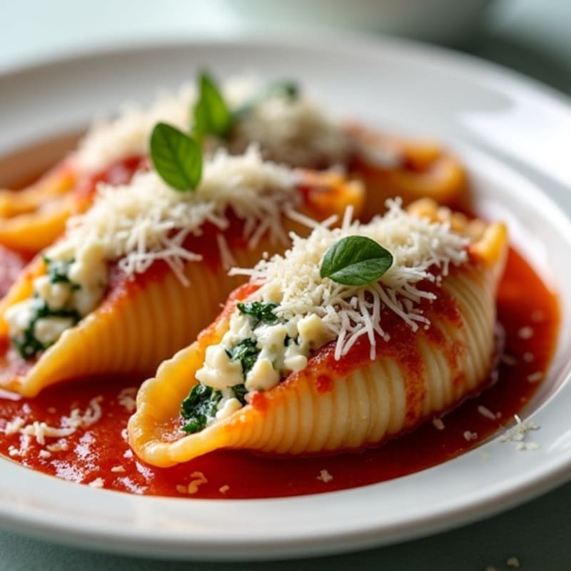 Healthy Spinach & Ricotta Stuffed Shells