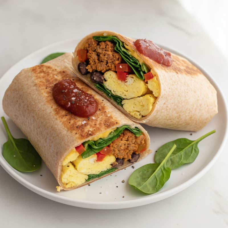 Hearty Chorizo and Egg Breakfast Burrito