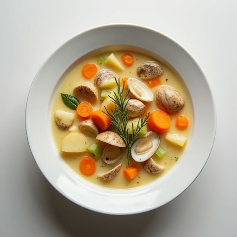 Healthy Creamy Clam and Vegetable Chowder