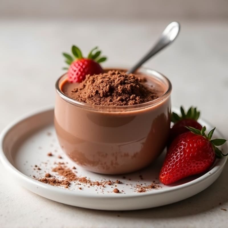 Silky Chocolate Protein Pudding with Chia Seeds