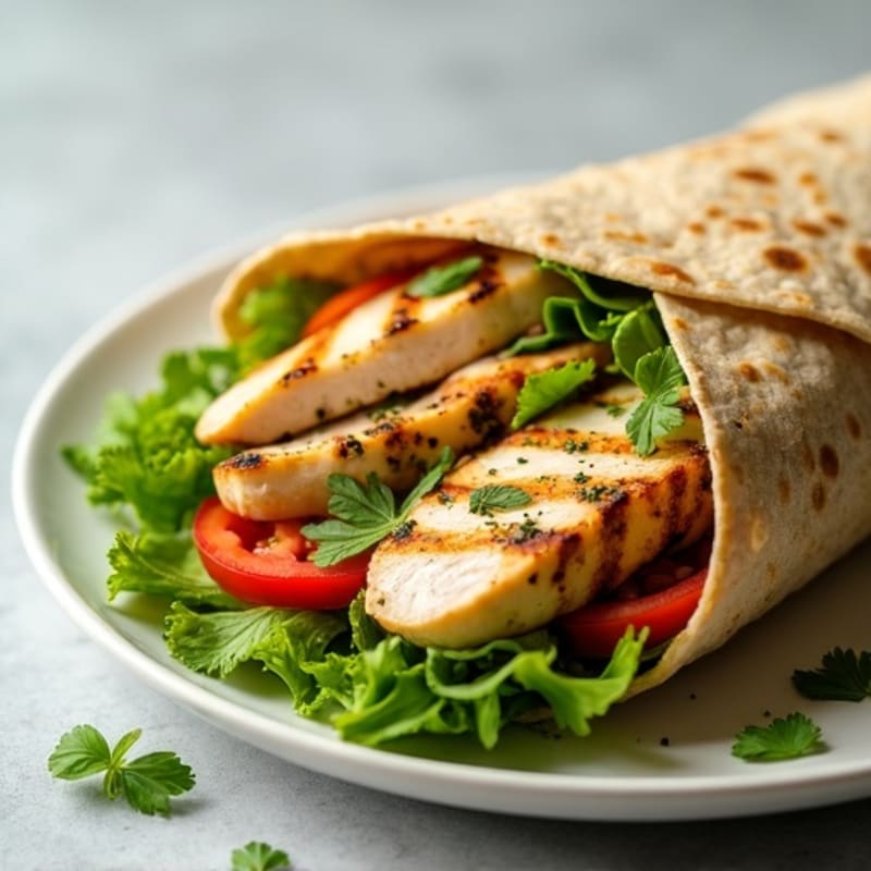 Herb-Grilled Chicken and Fresh Veggie Wrap