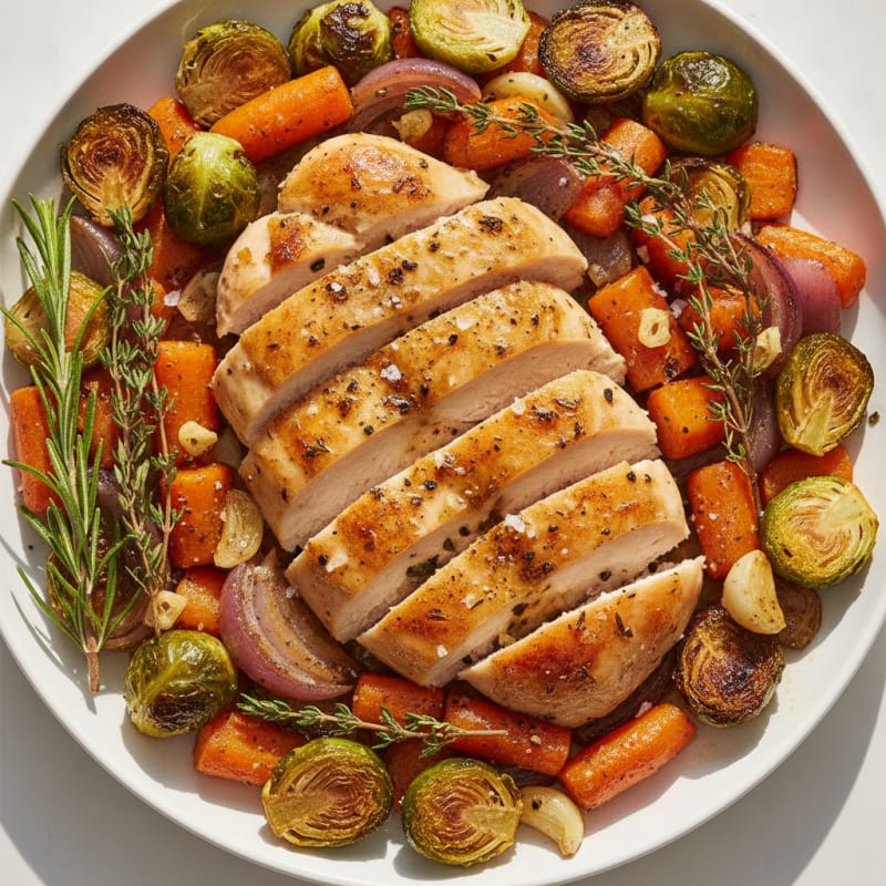 Herb-Roasted Chicken with Roasted Vegetables