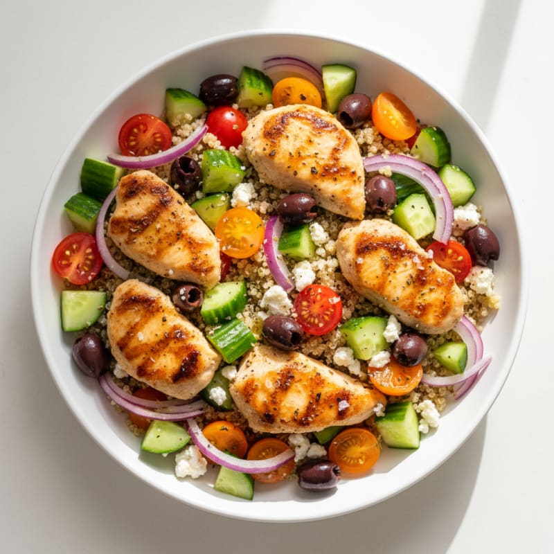 Mediterranean Chicken and Quinoa Bowl