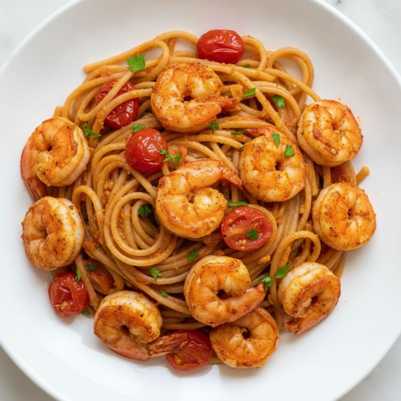 Spicy Calabrian Chili Shrimp Linguine