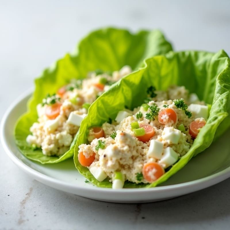 Creamy Greek Yogurt Egg Salad Lettuce Wrap