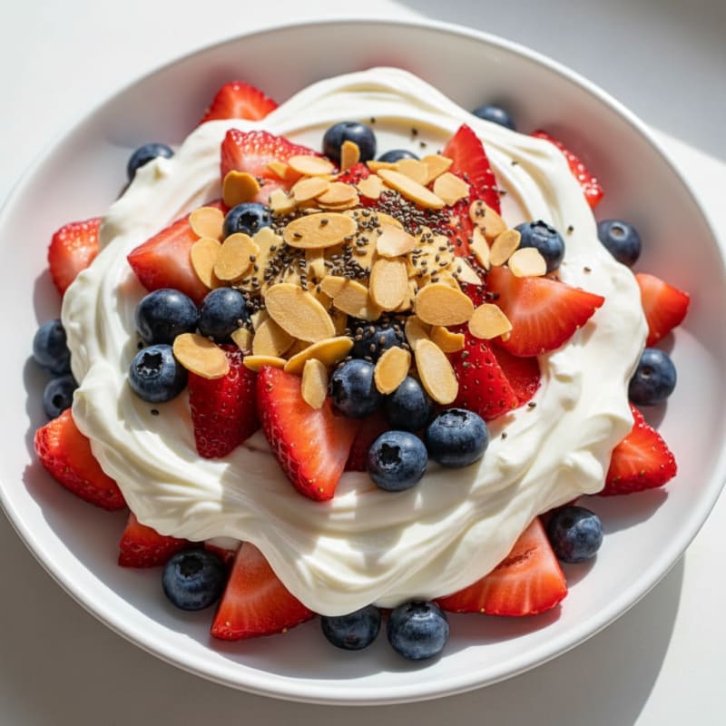 Creamy Greek Yogurt Protein Parfait with Mixed Berries